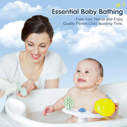 Baby Bath Seat for Babies 6 Months & Up, Non-Slip with Suction Cups, Safe & Comfortable Infant Bath Seat for Bathtub, Grey - PuriLite