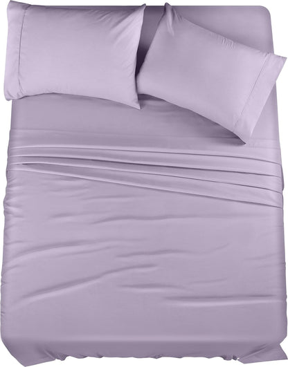Utopia Bedding Queen Bed Sheet Set - 4 Piece Bedding - Soft Brushed Microfiber Fabric - Shrinkage & Fade Resistant - Easy Care (White) - PuriLite
