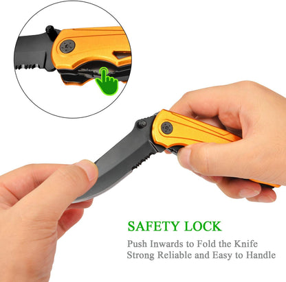 RoverTac Pocket Knife Tactical Folding Knife Multi Tool Survival Camping Knife, Multitool Knife Pliers Bottle & Can Opener 9-Pack Screwdrivers Liner Lock Nylon Sheath, Pocket Knife for Camping Hiking - PuriLite