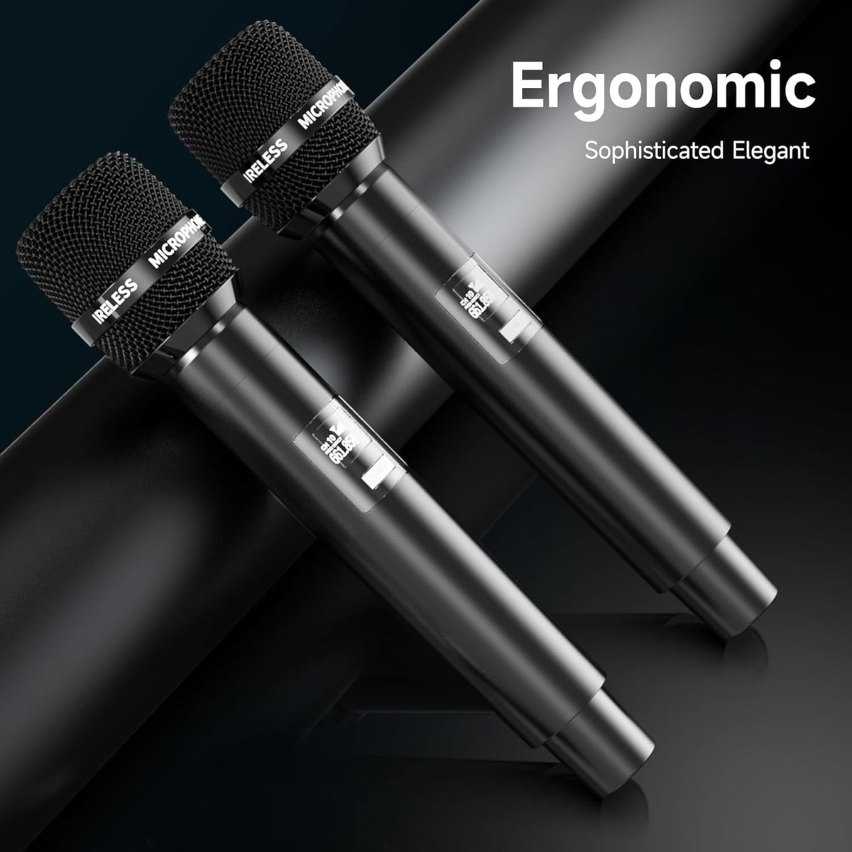 Wireless Microphone, Wireless Mic with One-to-One Chip Connection, 40H Rechargeable Battery, 200FT Range, Plug and Play, Ergonomic Design,Less Latency Microphone for Singing, Speech, Party - PuriLite
