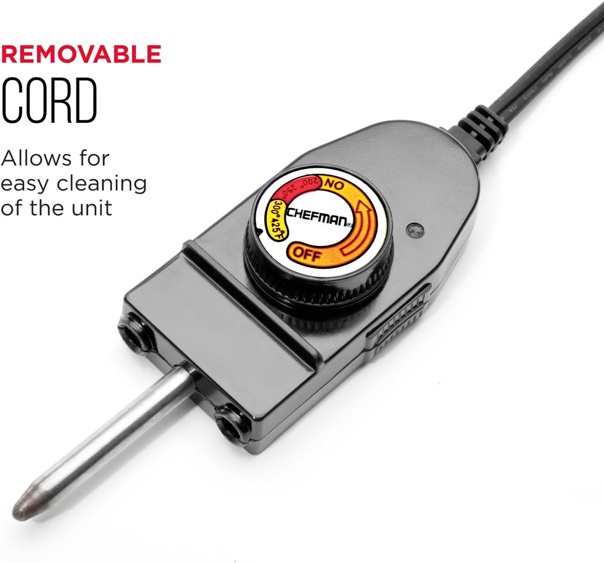 Chefman Electric Griddle, Fully Immersible and Dishwasher Safe Features, Adjustable Temperature Control Allows for Versatile Cooking and Removable Slide-out Drip Tray for Easy Cleaning, Black - PuriLite