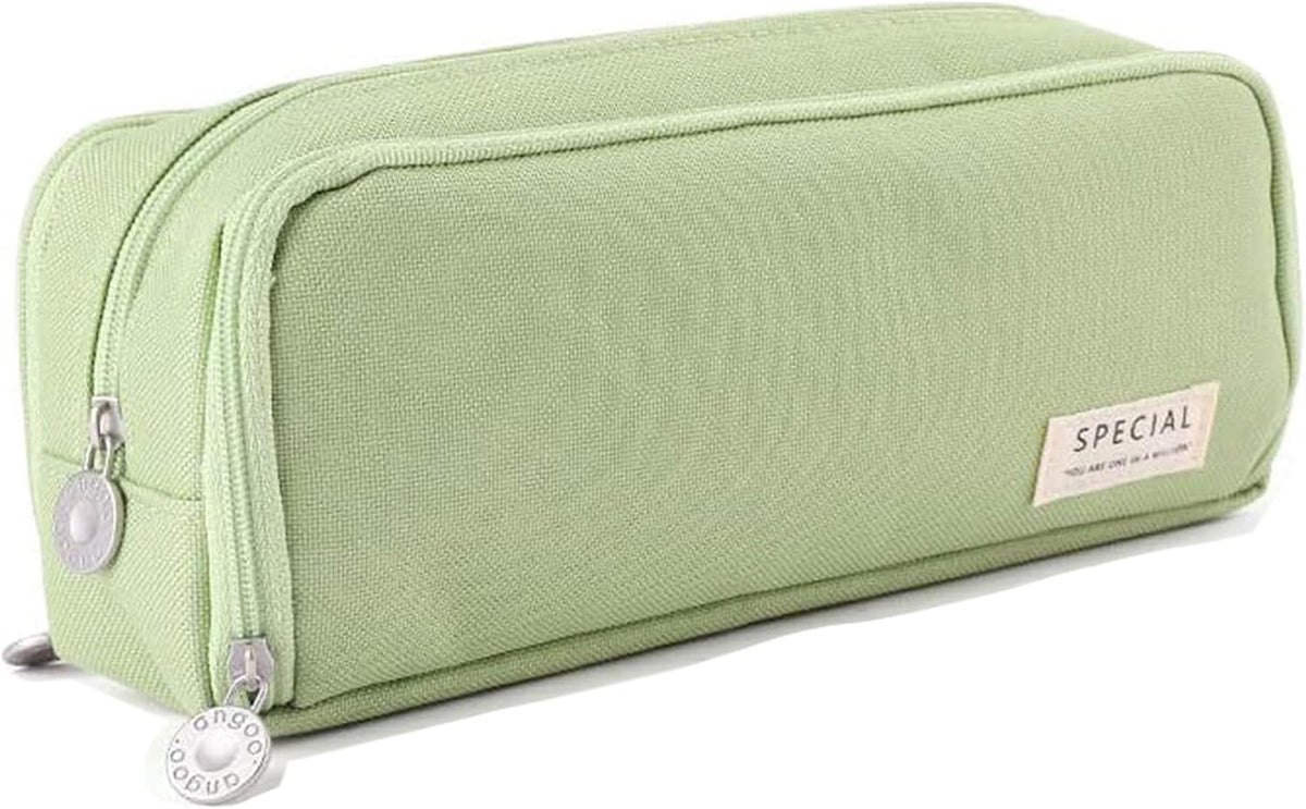 Big Capacity Pencil Case, OLIYuMi 3 Compartment Pencil Pouch Pencil Bag Storage Box Stationery Organizer Makeup Bag with Zipper Closure for Student Office College Boys and Girls (Pink) - PuriLite