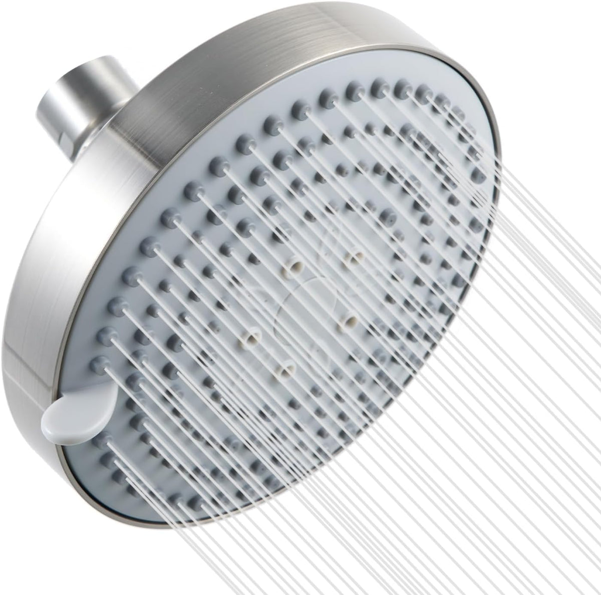 OFFO Shower Head, High Pressure Shower Head with 6 Mode, Fixed Showerheads for Strong Water Flow & Relaxing Shower Experience, Chrome - PuriLite
