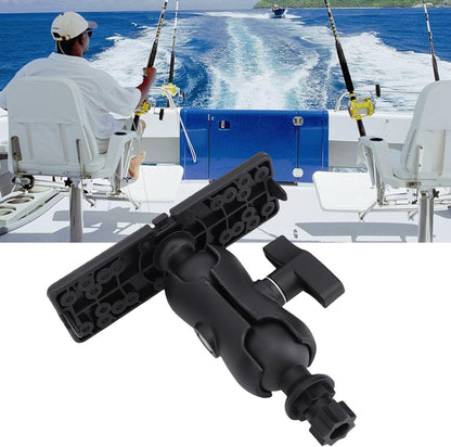 Fish Finder Mount Base, 360 Degree Rotating Fish Finder Bracket Universal Marine Electronic Holder ABS Mounting Plate for Kayaks and Boats - PuriLite