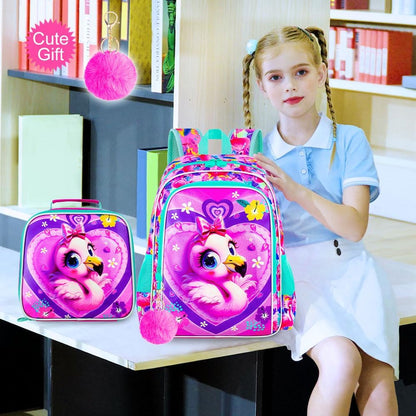 3pcs Backpack for Boys and Girls, 16” Kids Kindergarten Bookbag with Lunch Box, Cute Elementary Backpacks for Boy Girl - PuriLite