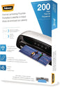 Fellowes Thermal Laminating Pouches, Letter Size Sheets 9 x 11.5-Inches, 3 mil, 200 Pack (5743401), Clear - PuriLite
