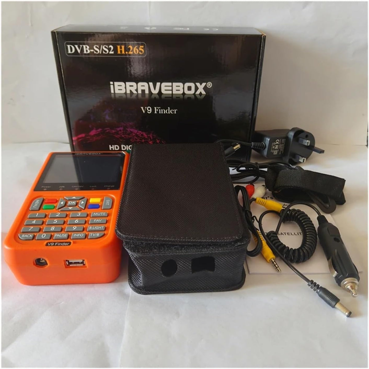 V9 Finder Digital Satellite Finder LCD Satellite Finder Digital Satellite Finder 3.5 Inch DVB-S/S2 H.265(Black) - PuriLite
