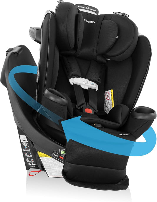 Evenflo Gold Revolve360 Extend All-in-One Rotational Car Seat with SensorSafe - Onyx
