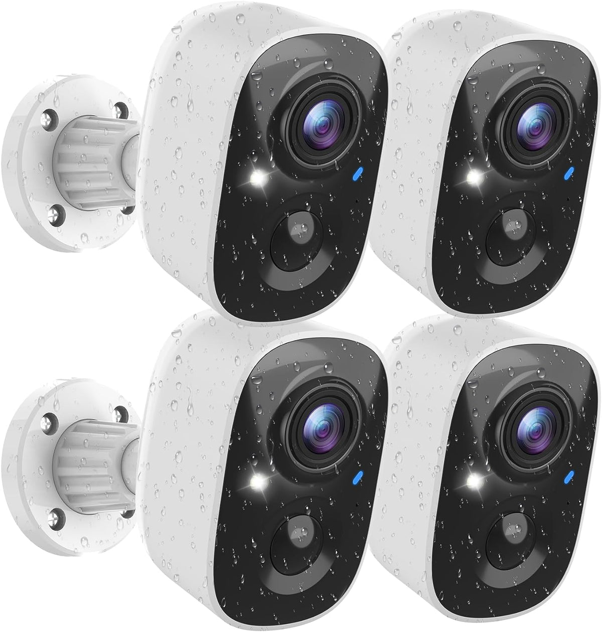 MaxiViz Wireless Camera Outdoor, Battery Powered Security Camera with 2K Color Night Vision, Outside Cameras with AI Motion Detection, 2-Way Talk, IP66 Weatherproof, SD/Cloud Storage, 2 Packs - PuriLite