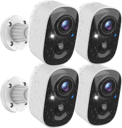 MaxiViz Wireless Camera Outdoor, Battery Powered Security Camera with 2K Color Night Vision, Outside Cameras with AI Motion Detection, 2-Way Talk, IP66 Weatherproof, SD/Cloud Storage, 2 Packs - PuriLite