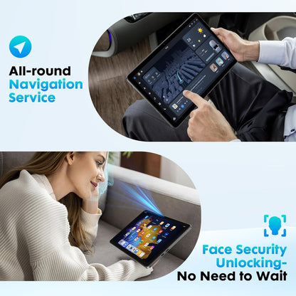 10 Inch Tablet, Android 15 Tablet with 24GB RAM + 128GB ROM (1TB Expandable), Octa-Core, 1280x800 IPS HD Touchscreen, 5MP+8MP Dual Camera, 6000mAh, Tablet with Keyboard, Mouse, Widevine L1(Blue) - PuriLite