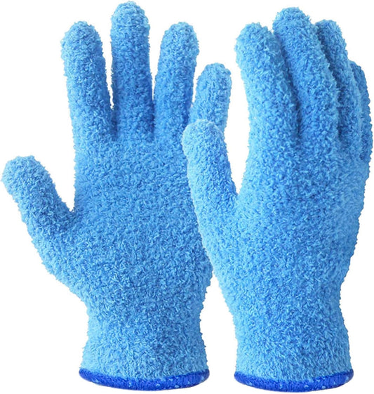 EvridWear Microfiber Auto Dusting Cleaning Gloves for Cars and Trucks, Dust Cleaning Gloves for House Cleaning, Perfect to Clean Mirrors, Lamps and Blinds (S/M) - PuriLite