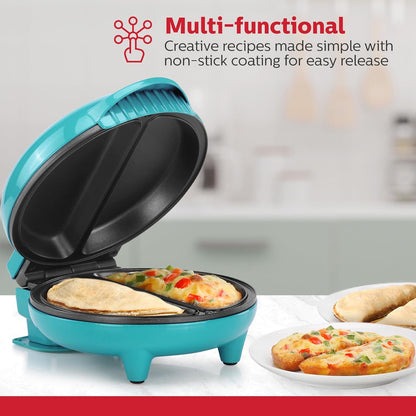 Holstein Housewares Non-Stick 6-Section Multi-Food Maker - Arepas, Mini Pancakes, Corncakes and More, 6-PC, Red/Black - PuriLite