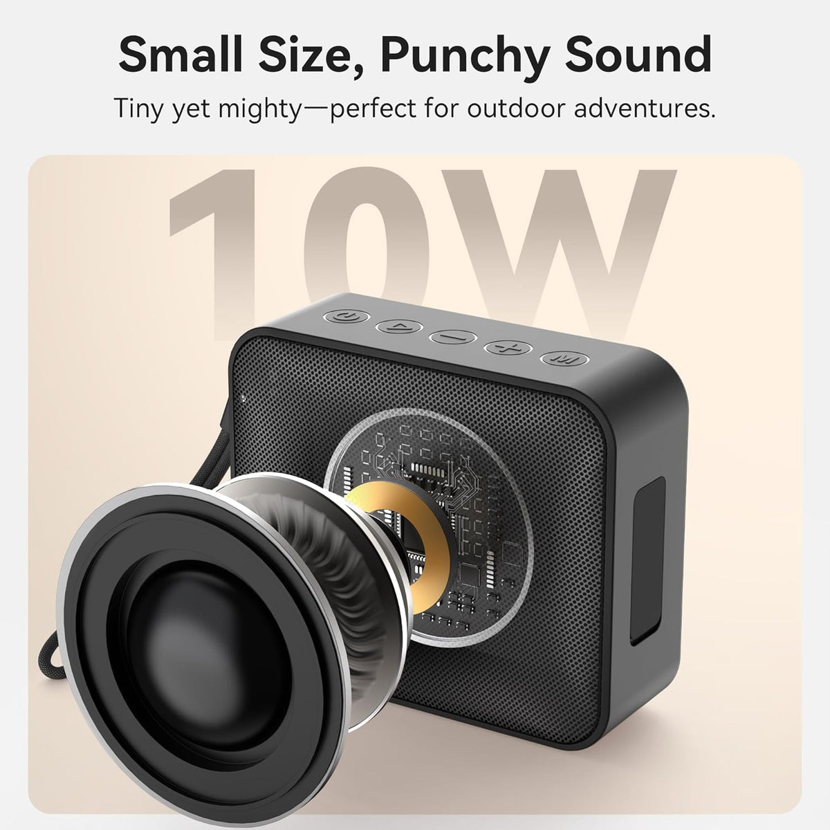 Oraolo Bluetooth Speaker, IPX6 Waterproof Portable Bluetooth Speaker with Stereo Sound, Bluetooth 5.0, TWS Pairing, Support AUX/TF Card, Small Wireless Speaker for Home, Shower, Outdoors, Travel - PuriLite