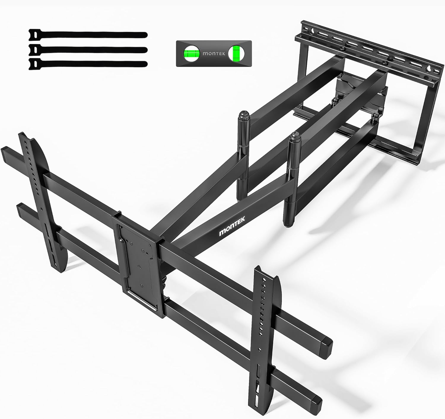 monTEK Long Arm TV Wall Mount for Most 43-90 Inch TVs, 42.5 Inch Long Extension TV Mount Swivel and Tilt, Full Motion Wall Mount TV Bracket Fit Max VESA 800 x 400mm, Up to 132 lbs, 16”,18” Studs - PuriLite