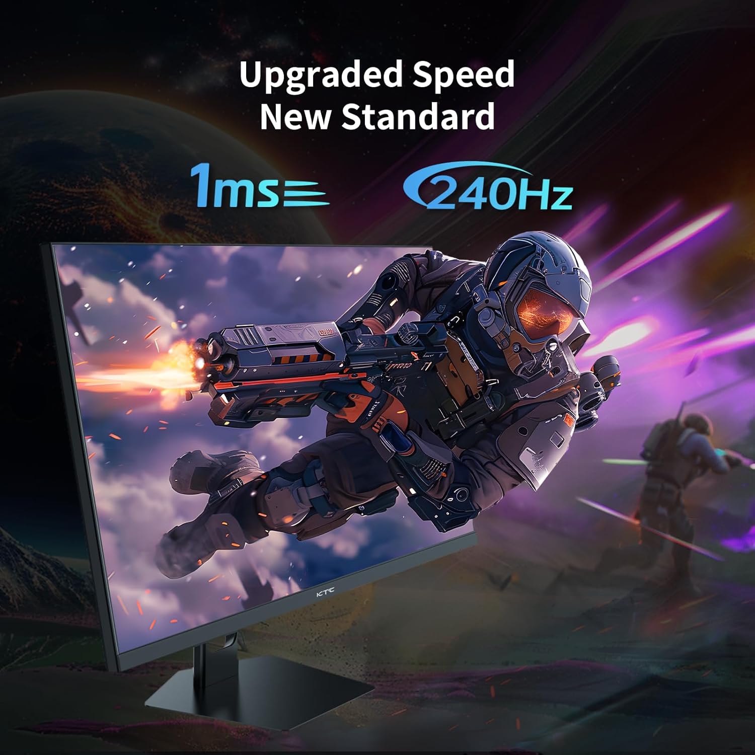 KTC 32 Inch 2K Computer Monitor, IPS 1440p Monitor with Ultra-Thin Bezels, HDR10, Freesync/G-sync, HDMI/DP Ports, Tilt Adjustable, Eyecare, Ideal for Business, Office, and Casual Gaming - PuriLite