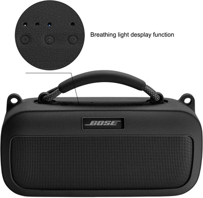Carrying Silicone Cover Case Compatible with New Bose SoundLink Max Portable Speaker (Black) - PuriLite