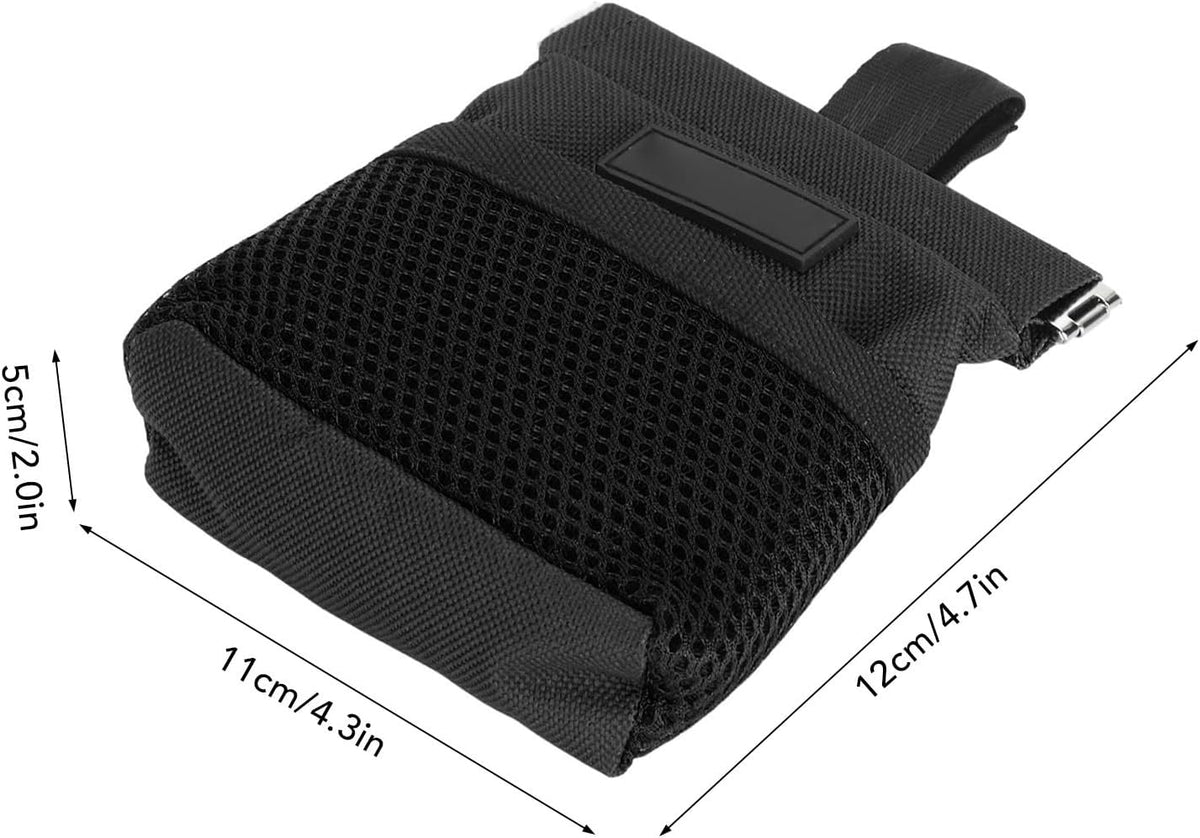 Dog Treat Waist Pouch, Dog Treat Bag Multiple Pockets Dog Treat Carrier Holder with Belt Clip for Puppy Dog Outdoor Walking Training Behavior Aids (Black) - PuriLite