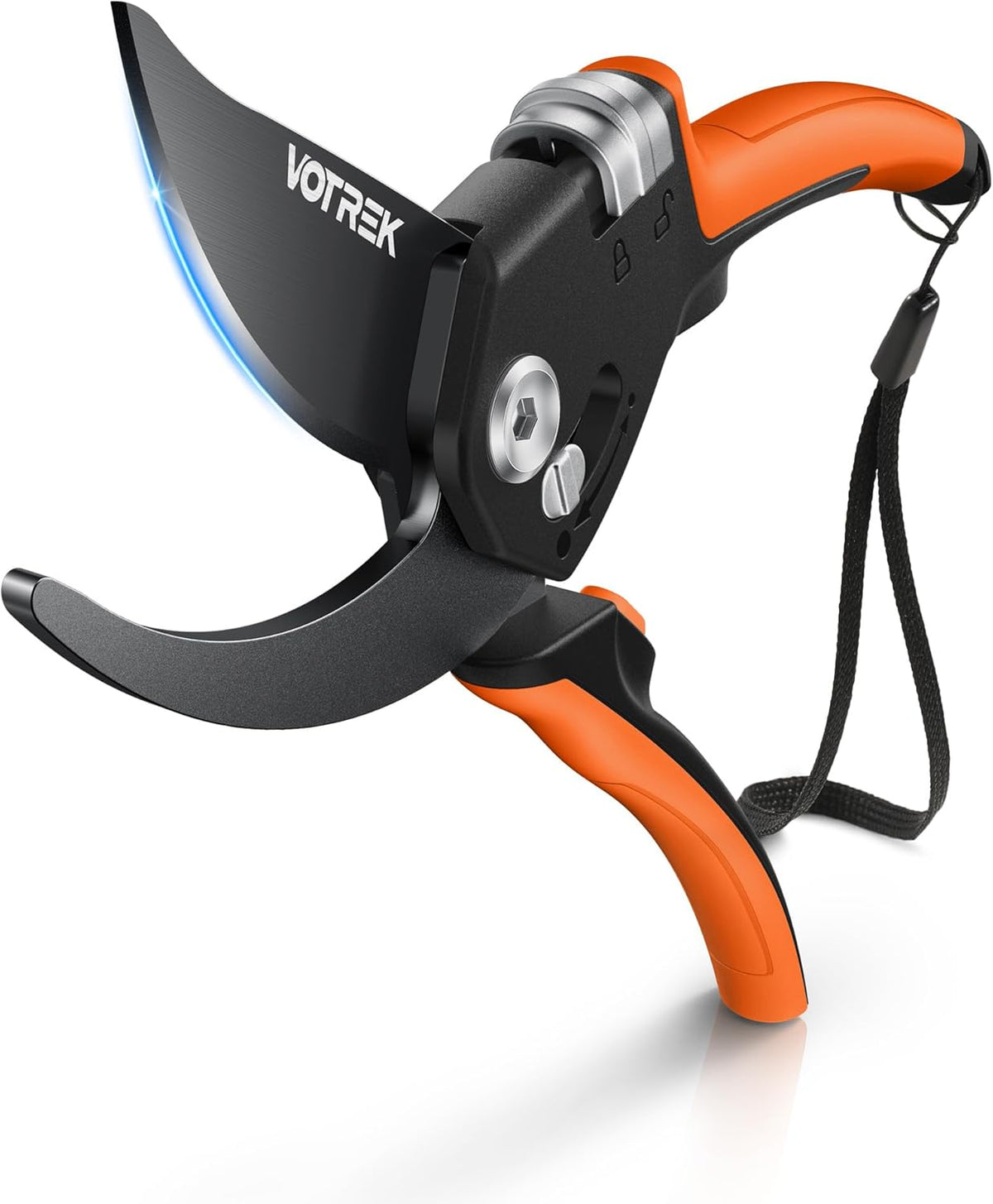 VOTREK Pruning Shears - 8.5" Heavy Duty Bypass Pruners for Gardening with Built-in Spring & SK5 Steel Blades - Ergonomic Adjustable Handle for All Hand Sizes, Garden Clipper Plant Scissors for Branch - PuriLite