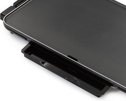 Presto 07072 22-Inch Extra Large Griddle, 22"x 13", Low Profile Design, Ceramic Nonstick, Black - PuriLite