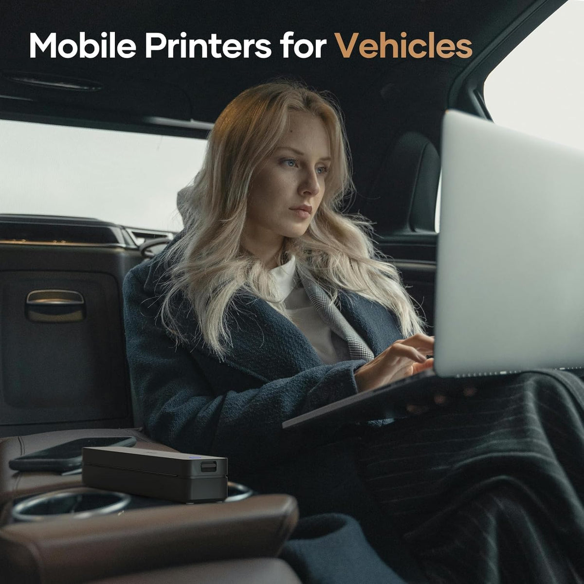 iDPRT Portable-Printer Wireless for Travel, 203DPI Inkless-Small-Thermal-Printer for Home Use, Office, Vehicles, Mobile Bluetooth Printer Supports 8.5" x 11" US Letter&A4&A5, for Smartphone & PC - PuriLite