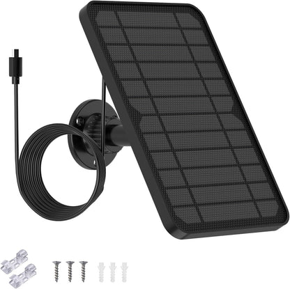 Solar Panel for Blink Camera Outdoor, Outdoor Security Camera Solar Panel Compatible with Blink Outdoor 4(4th Gen) with 13,1ft Calbe, Adjustable Mount (Camera Not Included) - PuriLite
