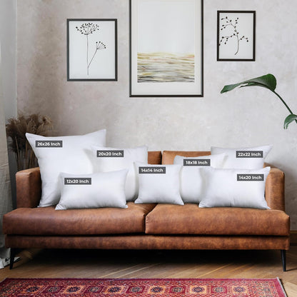 Utopia Bedding Throw Pillows (Set of 4, White), 18 x 18 Inches Pillows for Sofa, Bed and Couch Decorative Stuffer Pillow - PuriLite