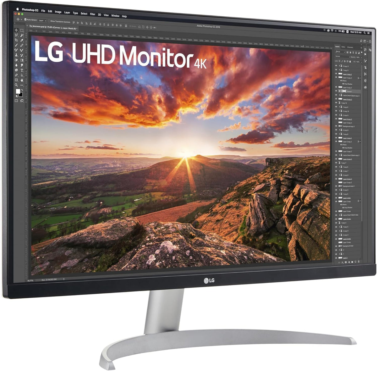 LG 27" 27BA45U-B 27" Ultrafine UHD (3840 x 2160) 4K IPS Monitor – 5ms 60Hz HDR10, DCI-P3 90%, Tilt/Height/Swivel/Pivot Adjustment, HDMI & DisplayPort, Eye Comfort, Black - PuriLite