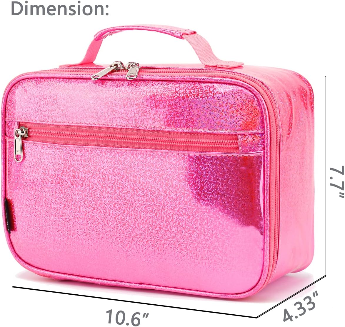 FlowFly Kids Lunch Box Insulated Soft Bag Mini Cooler Back to School Thermal Meal Tote Kit for Girls, Boys, Black - PuriLite