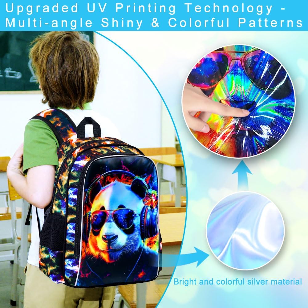 3pcs Backpack for Boys and Girls, 16” Kids Kindergarten Bookbag with Lunch Box, Cute Elementary Backpacks for Boy Girl - PuriLite