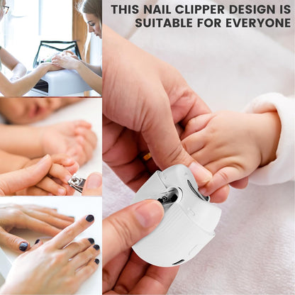 KTZCTPCA Electric Nail Clipper, Toenail and Fingernail Clippers, Nail Clipper Trimmer Baby Nail Polisher, Portable Nail Trimmer with Light & 2 Speeds for Babies,Children,Seniors,Adults (B) - PuriLite