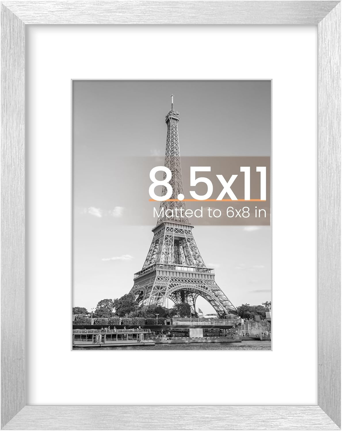 upsimples 11x14 Picture Frame, Display Pictures 8x10 with Mat or 11x14 Without Mat, Wall Hanging Photo Frames, Black - PuriLite