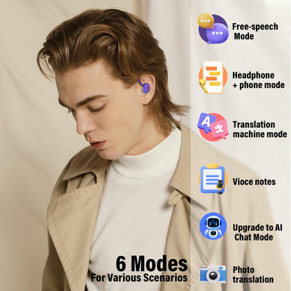 Purilite Select 3-in-1 AI Translator Earbuds – Speak, Connect, Understand the World - PuriLite