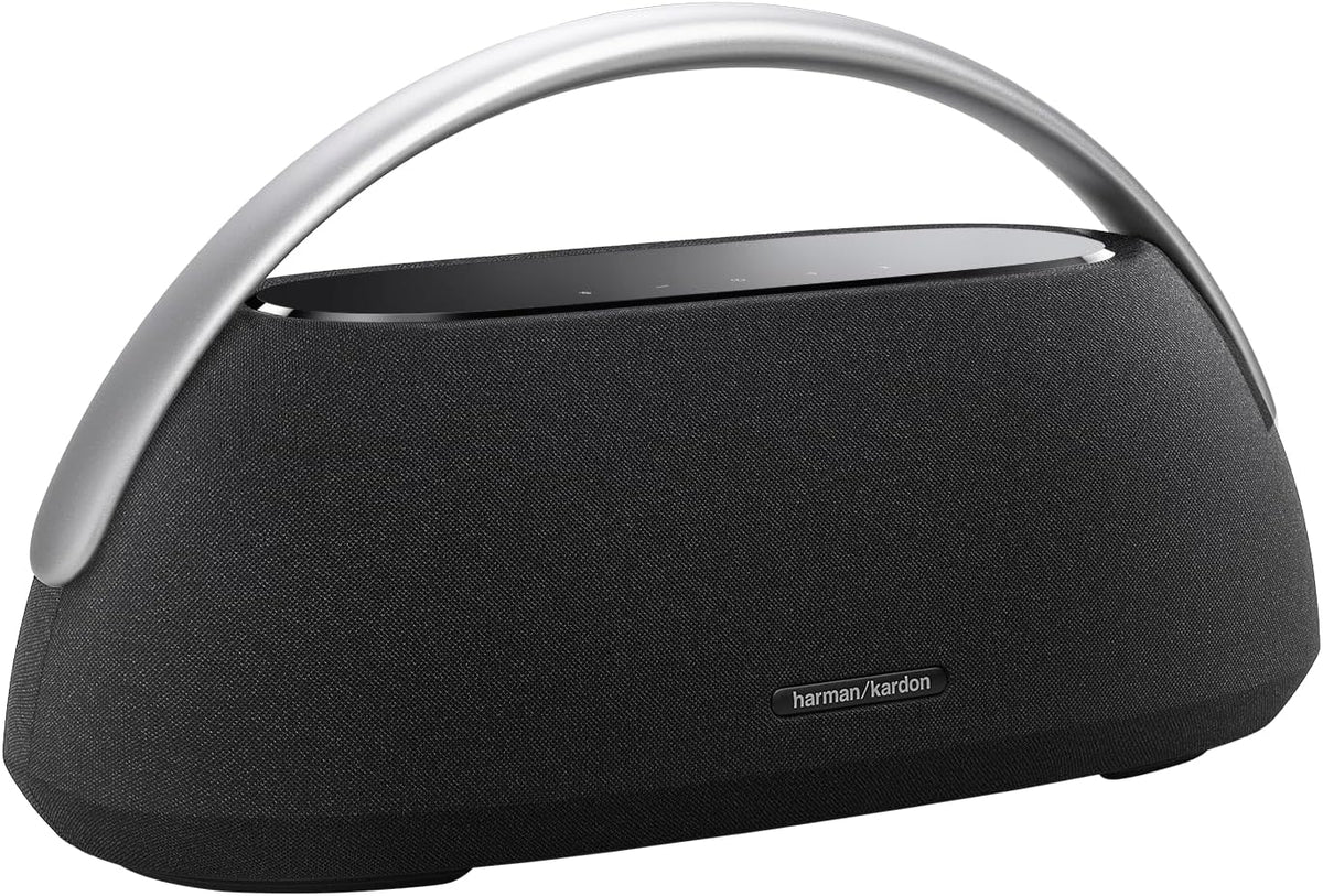 Harman Kardon Go + Play 3 - Portable Bluetooth Speaker with Aluminum Handle & USB Charging Port - Black - PuriLite