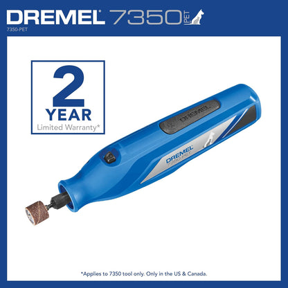 Dremel 7350-PET 4V Pet & Dog Nail Grinder, Easy-to-Use & Safe Nail Trimmer, Professional Pet Grooming Kit - Works on Large, Medium, Small Dogs & Cats - PuriLite