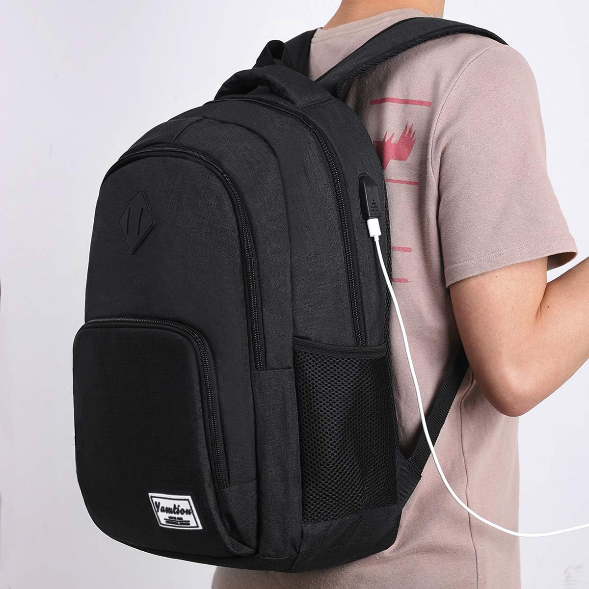 Backpack for Teen Girls,Boys School Backpack for Women with USB,College Backpack,Big Flower - PuriLite