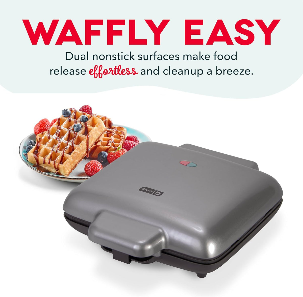 DASH Mini Maker Electric Round Griddle for Individual Pancakes, Cookies, Eggs & Other on The go Breakfast, Lunch & Snacks with Indicator Light + Included Recipe Book - White - PuriLite