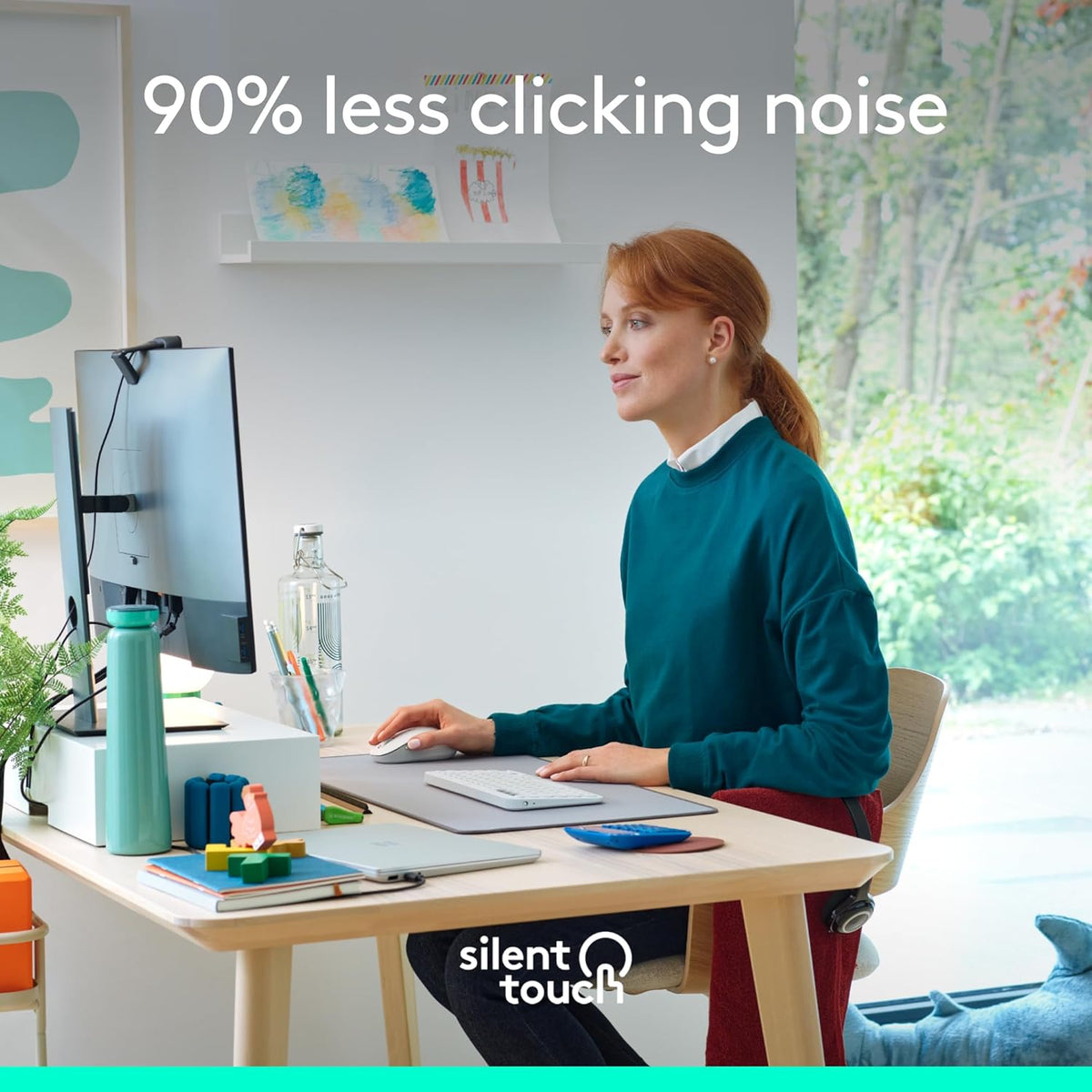 Logitech Signature M650 L Full Size Wireless Mouse - For Large Sized Hands, 2-Year Battery, Silent Clicks, Customizable Side Buttons, Bluetooth, for PC/Mac/Multi-Device/Chromebook - Black - PuriLite