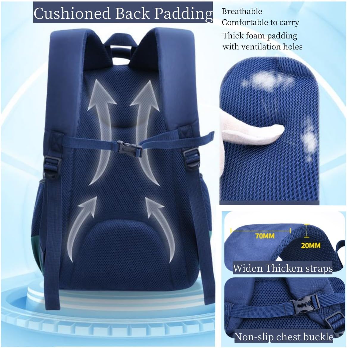MITOWERMI Astronaut-space Backpack for Boys-Girls Elementary Middle School Bags for Girls Kids Bookbag - PuriLite