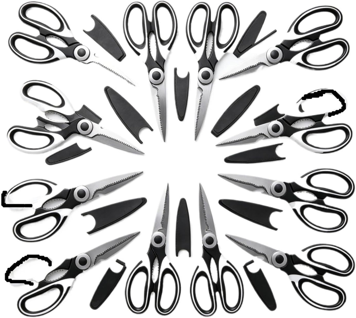 Stainless Steel Kitchen Scissors | For Cutting Fish Meat Chicken Bones Pizza(20pcs)
