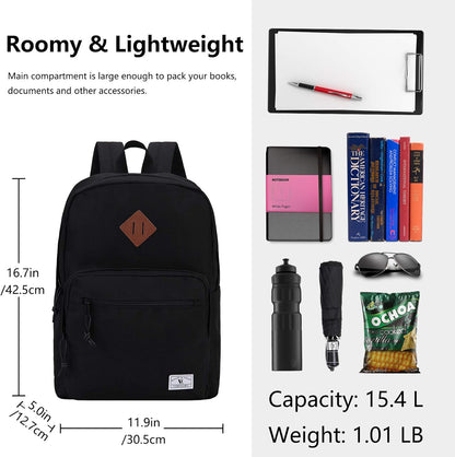 School Backpack for Kids,Lightweight Water Resistant Work Travel Backpack for Women Men Teens VONXURY - PuriLite