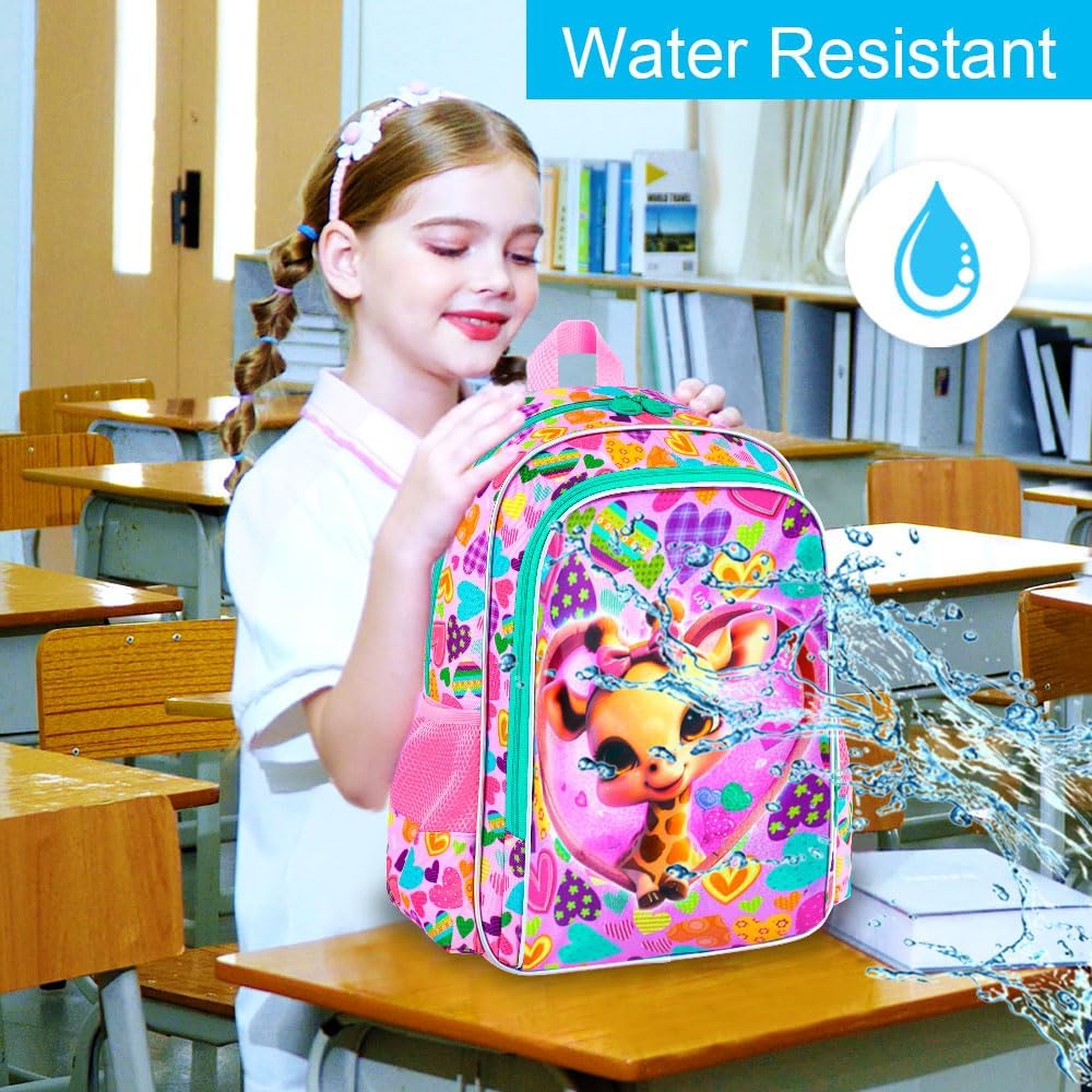 3pcs Backpack for Boys and Girls, 16” Kids Kindergarten Bookbag with Lunch Box, Cute Elementary Backpacks for Boy Girl - PuriLite