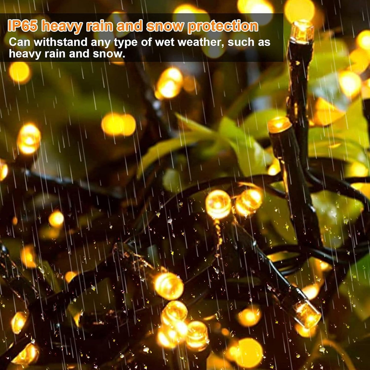 Haili Halloween Lights Outdoor, 105 FT 300 LED Halloween String Lights with Memory Function, Plug in 8 Mode String Lights for Halloween,Christmas,Party, Patio, House Decoration (Purple Orange) - PuriLite
