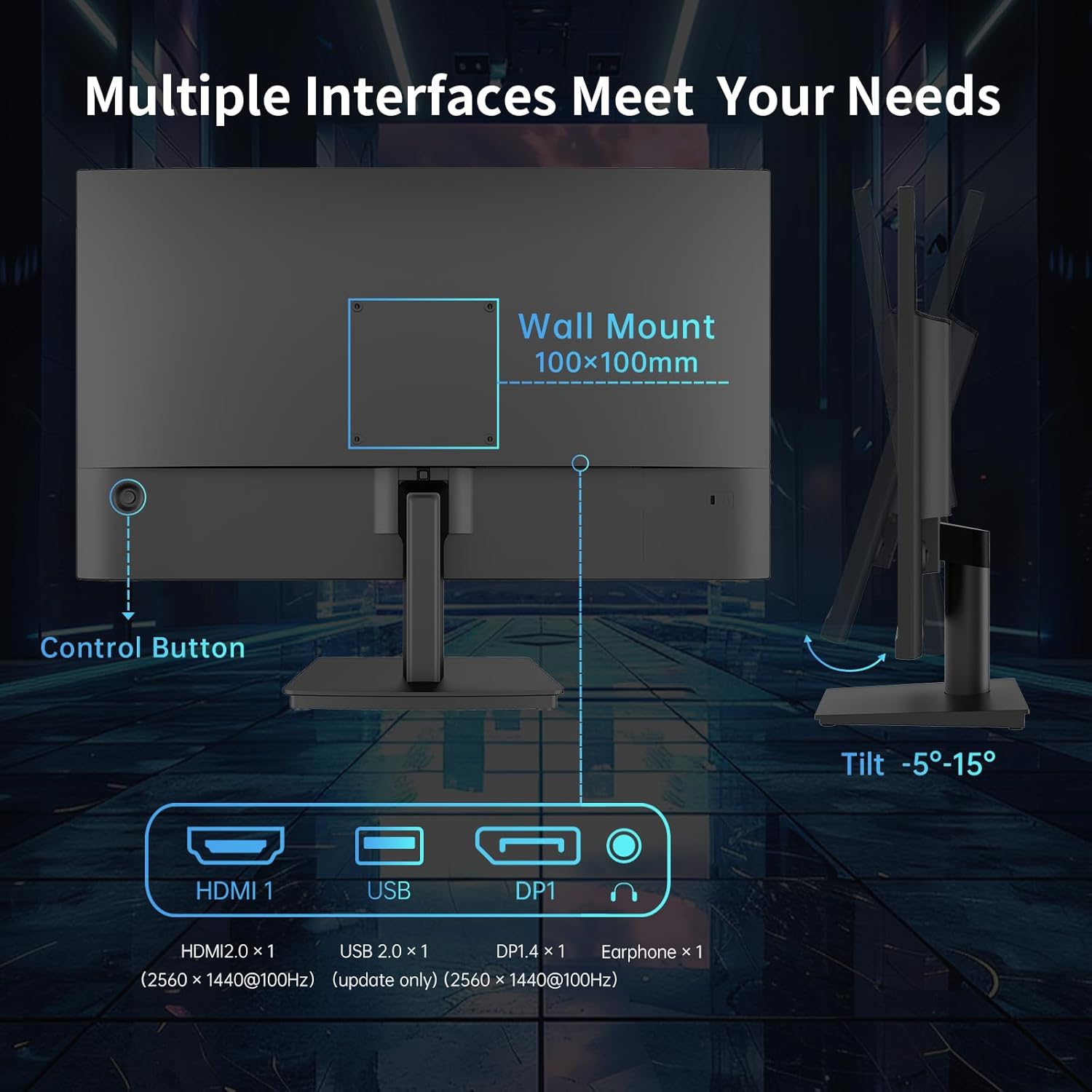 KTC 32 Inch 2K Computer Monitor, IPS 1440p Monitor with Ultra-Thin Bezels, HDR10, Freesync/G-sync, HDMI/DP Ports, Tilt Adjustable, Eyecare, Ideal for Business, Office, and Casual Gaming - PuriLite