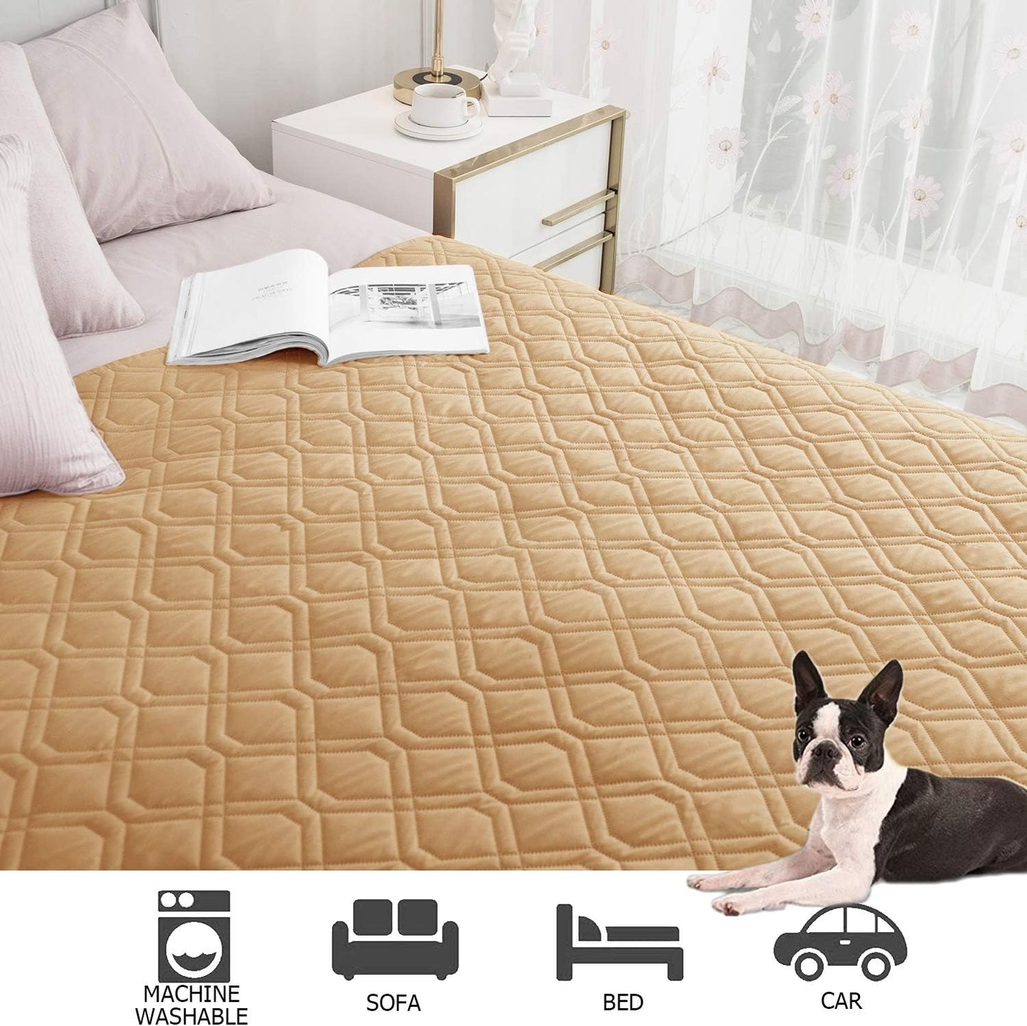 Ameritex Waterproof Dog Bed Cover Pet Blanket for Furniture Bed Couch Sofa Reversible - PuriLite