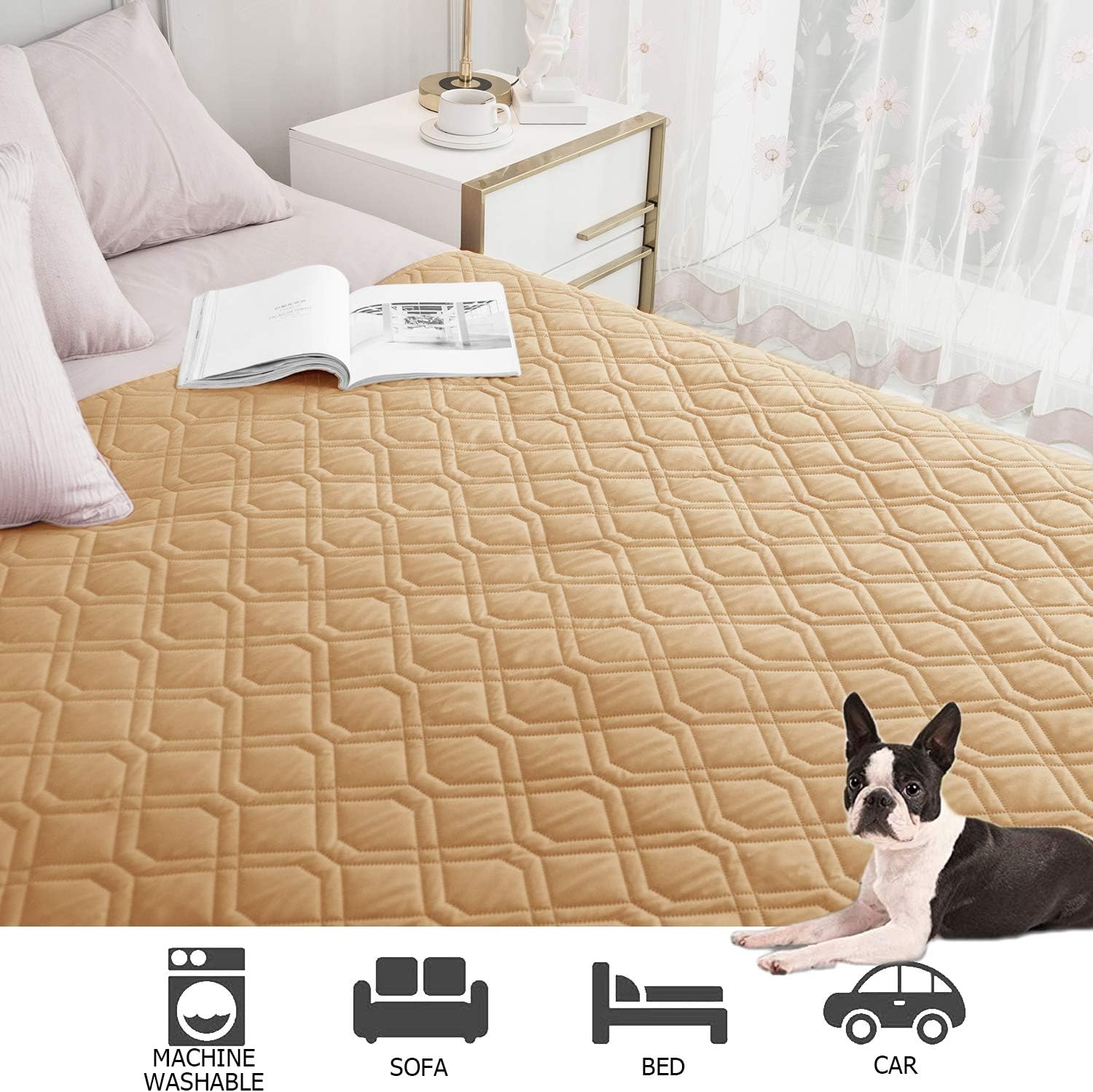 Ameritex Waterproof Dog Bed Cover Pet Blanket for Furniture Bed Couch Sofa Reversible - PuriLite