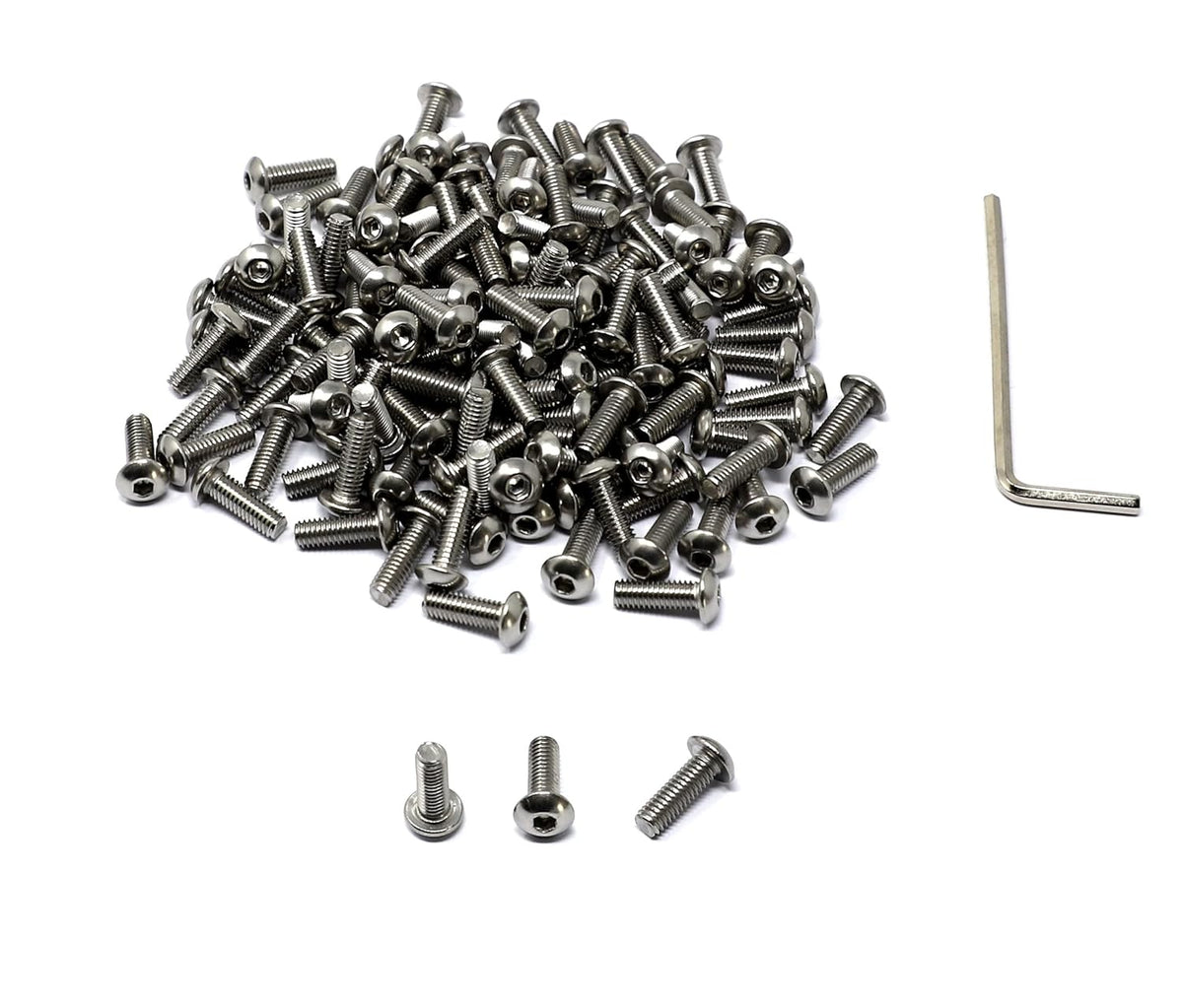iexcell 50 Pcs M6 x 20mm Thread Pitch 1 mm Stainless Steel 304 Hex Socket Button Head Cap Screws Bolts Kit - PuriLite