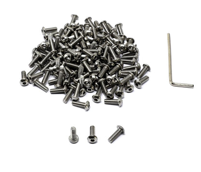 iexcell 50 Pcs M6 x 20mm Thread Pitch 1 mm Stainless Steel 304 Hex Socket Button Head Cap Screws Bolts Kit - PuriLite