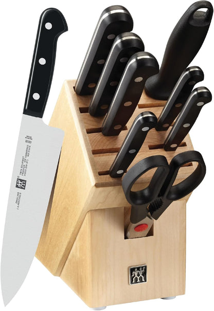 Zwilling J.A. Henckels HI Forged Contour 9 PC Block Set, Black/Silver - PuriLite