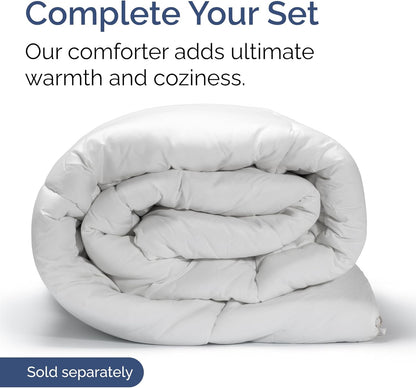 Extra Deep Queen Sheet Set - 6 Piece Breathable & Cooling Sheets - Hotel Luxury Bed Sheets Set - Easy & Secure Fit - Soft, Wrinkle Free & Comfy Sheets Set - White Sheet Set w/Extra Deep Pockets - PuriLite